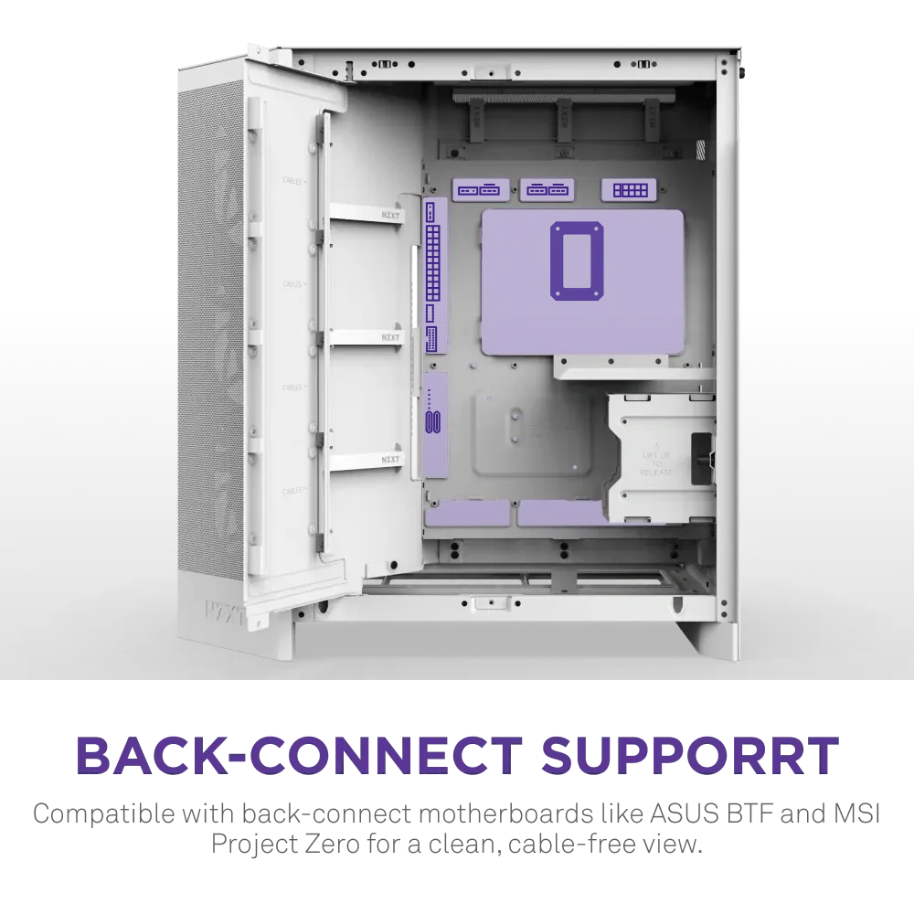Nzxt H9 Flow RGB+ Large Dual-Chamber Mid-Tower ATX Airflow Beyaz