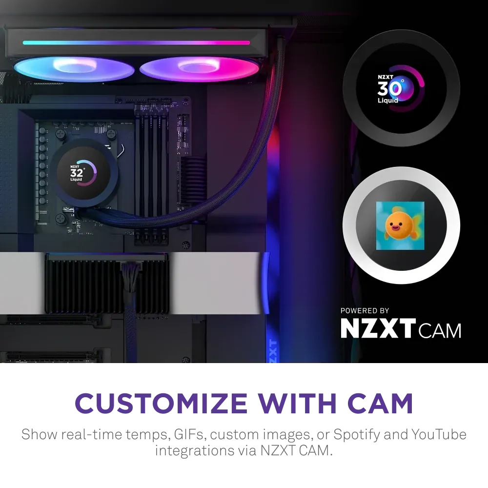 Nzxt Kraken Plus RL-KR240-B2 RGB Black 240mm IntelAMD Sıvı Soğutma 2