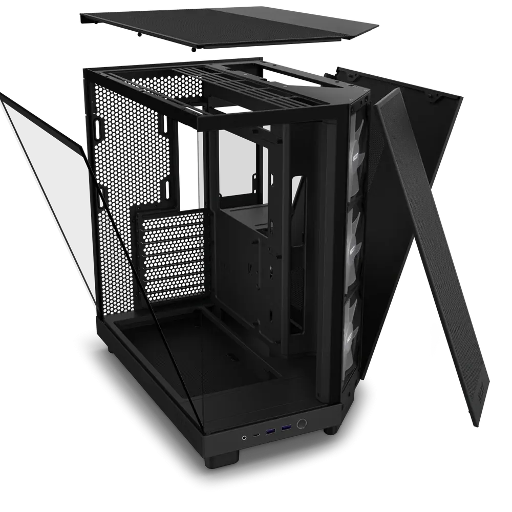 Nzxt H6 Flow RGB CC-H61FB-R1 Siyah ATX Mid Tower