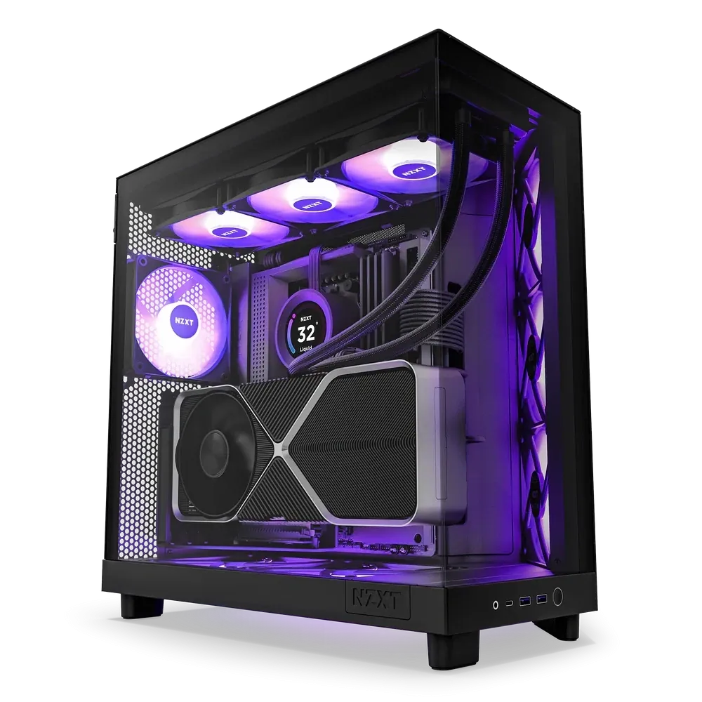 Nzxt H6 Flow RGB CC-H61FB-R1 Siyah ATX Mid Tower 2