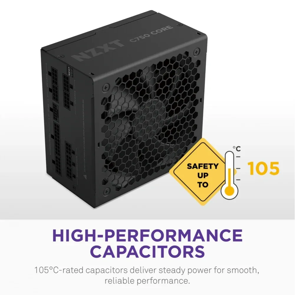 Nzxt 750w C750 Core Gold Atx 3.1 PA-7G3BB-EU 80+ Gold Full Modular 4
