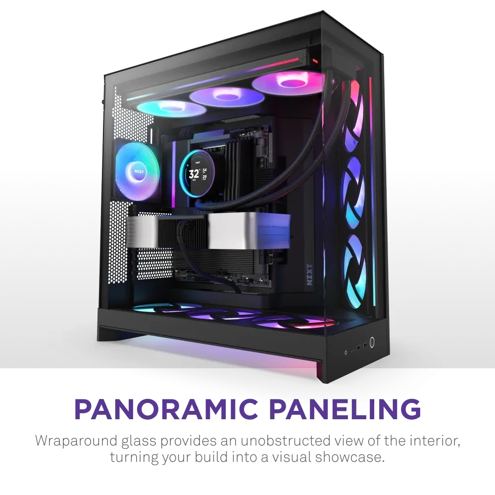 Nzxt H9 Flow RGB CM-H92FB-R1 Siyah ATX Mid Tower 2