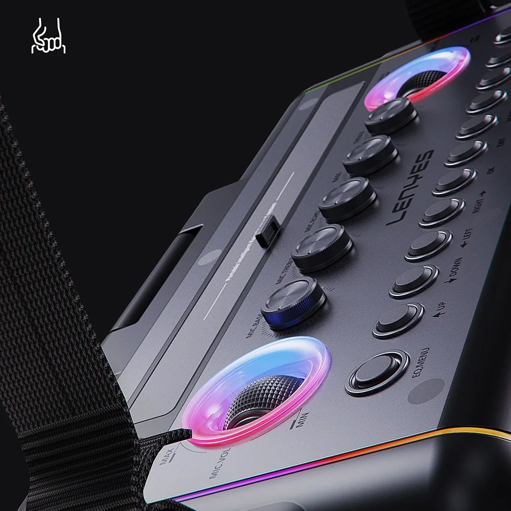Lenyes S892 RGB Mikrofonlu Dokunmatik Ekranlı TWS Bluetooth v5.3 300W 3
