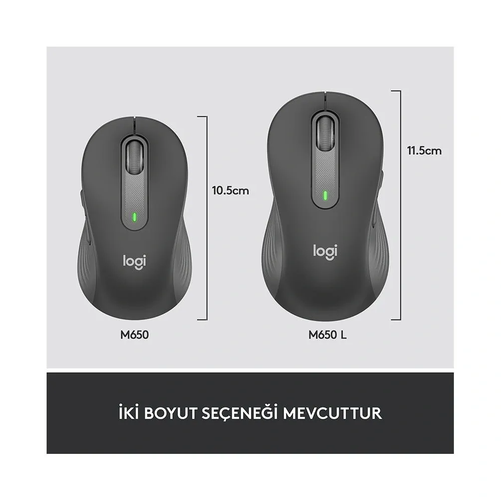 Logitech M650 L Signature Kablosuz Mouse Siyah 910-006236 2