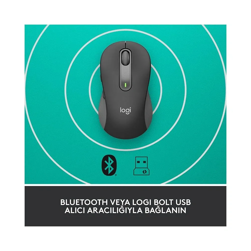 Logitech M650 L Signature Kablosuz Mouse Siyah 910-006236 4