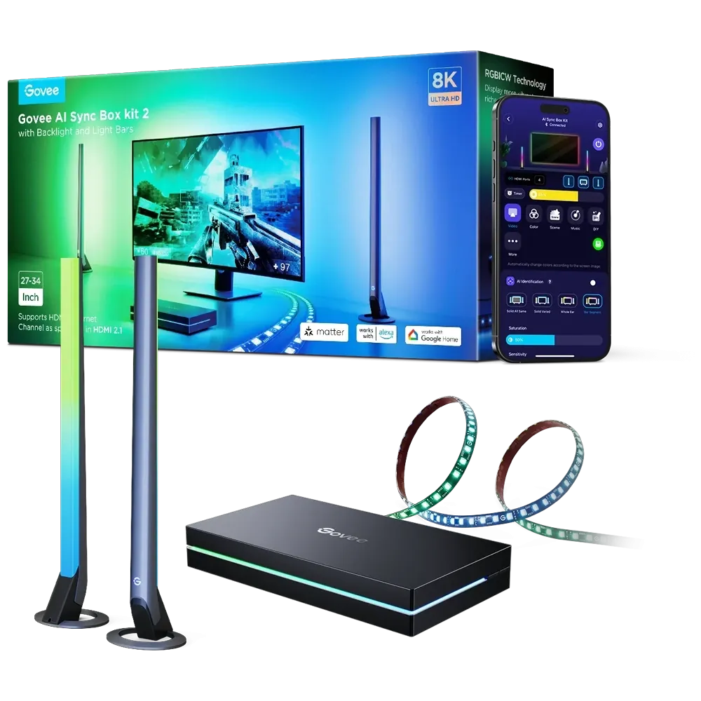 Govee AI Sync Box Kit 2 27-34" Monitör Arka Aydınlatma