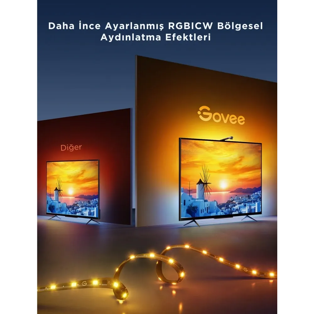 Govee Envisual T3 Lite TV Arkası Led Şerit Ambiyans 40-50" H60973D