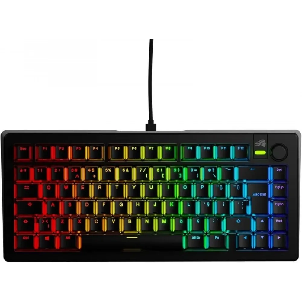 Glorious GMMK3 Fox Linear Switch 75 Kablolu Mekanik Siyah Tr Layout 2