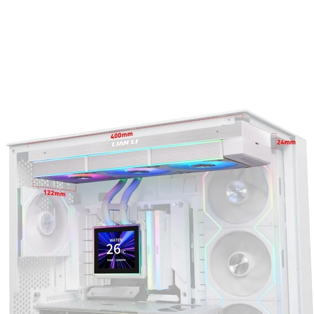 Lian Li HydroShift II LCD-S 360CL Beyaz Sıvı Soğutucu G89.GHS2LCDS36CW