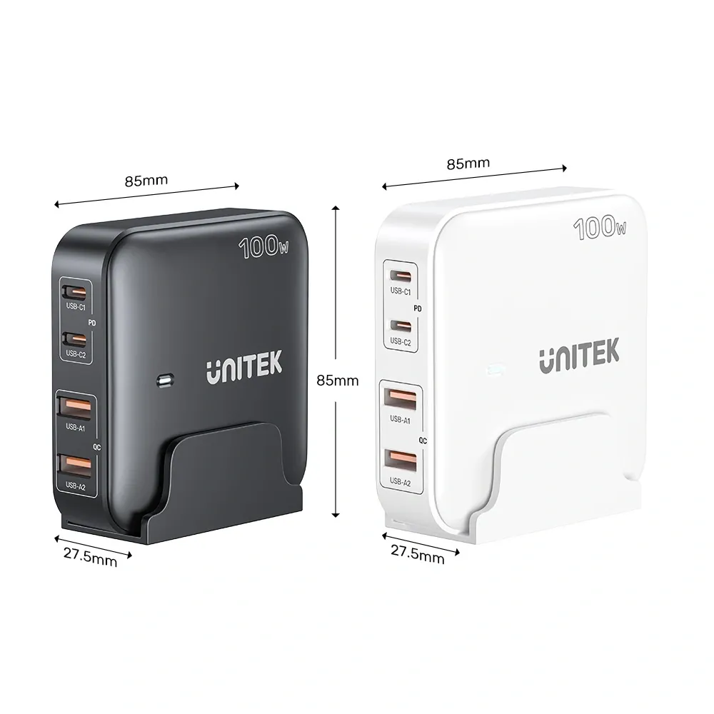 Unitek 100W Masaüstü GAN Şarj İstasyonu Beyaz (P1229AWH)