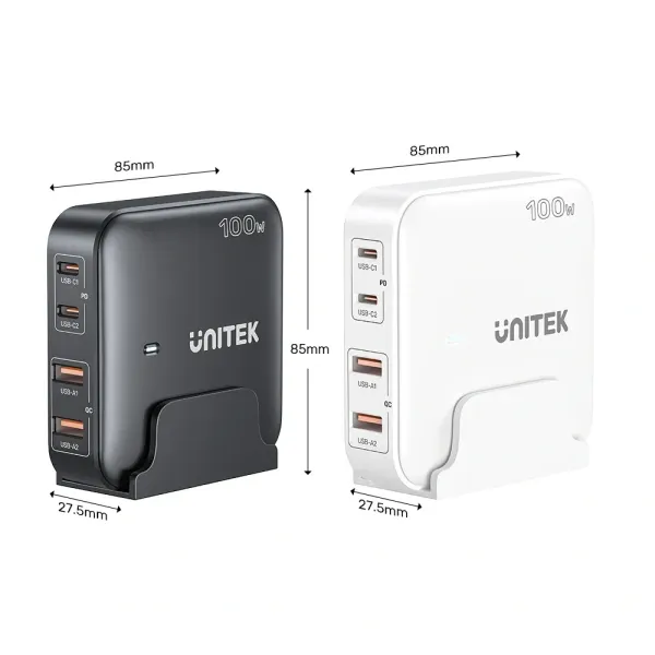 Unitek 100W Masaüstü GAN Şarj İstasyonu Beyaz (P1229AWH)