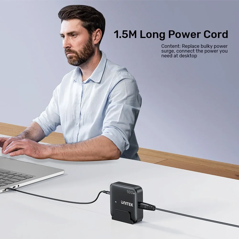 Unitek 100W Masaüstü Gan Şarj İstasyonu Siyah (P1229ABK) 5