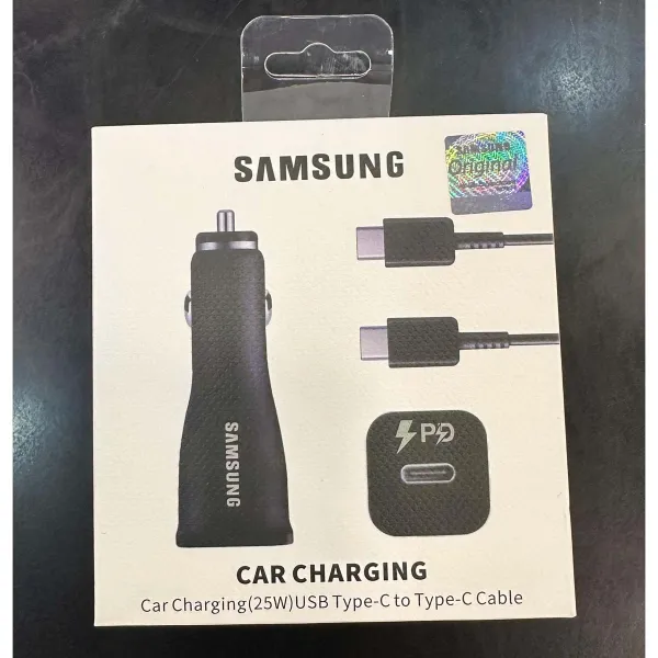SAMSUNG ARABA ŞARJERİ TYPE-C TO TYPE-C 25W
