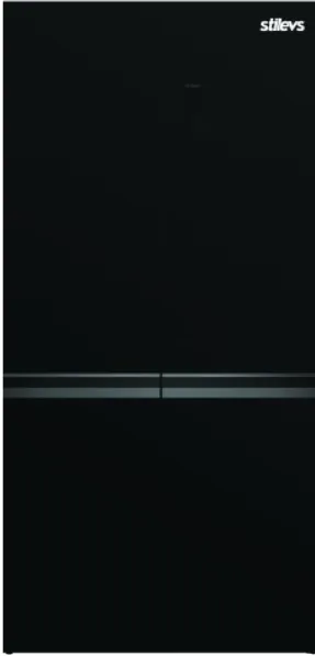 STİLEVS 600 LİTRE SİYAH CAM NO FROST GARDIROP TİPİ BUZDOLABI ST-MUL600L01EU 4