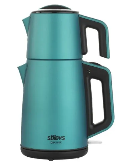 STİLEVS ÇAYS İNOX ÇELİK ÇAY MAKİNESİ SEDEFLİ MAVİ 3