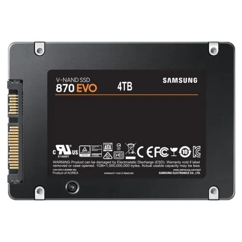 SSD SAMSUNG 870 EVO 4TB SSD Disk MZ-77E4T0BW 560-530 MB/s, 2.5,Sata