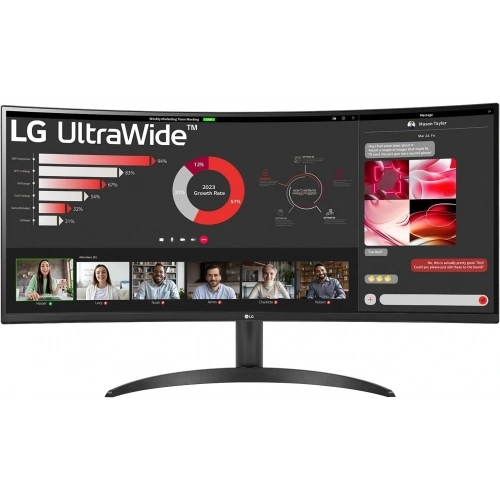 Monitor Lg 34 34Wr50Qc-B Curved 5Ms 3440X1440,Dp,Hdmi,100Hz,Vesa