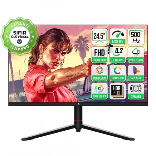 MONITOR GAMEPOWER 24.5 SCORP S10 RGB 500Hz 0.2ms FHD FLAT IPS SPEAKER