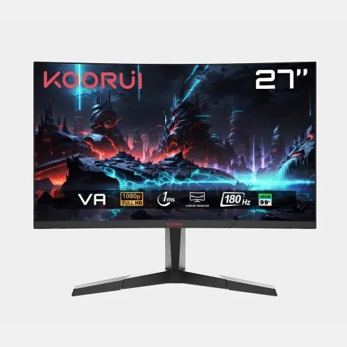 Monitör Koorui 27 27E6CA Curved 180Hz 1ms 1920x1080 FHD 180Hz DP Hdmi