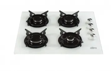 STİLEVS ST-AO-GLS 640-E-BEYAZ KRİSTAL CAM OCAK
