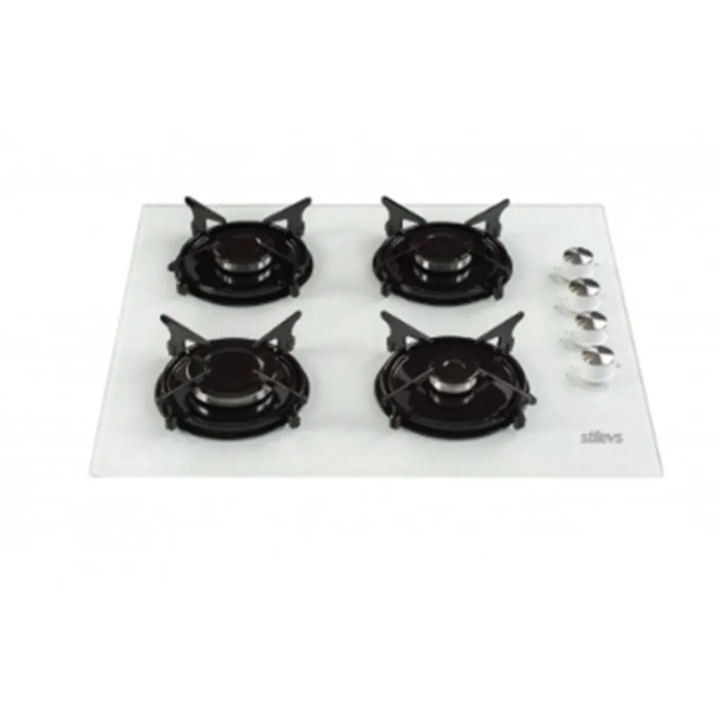 STİLEVS ST-AO-GLS 640-E-BEYAZ KRİSTAL CAM OCAK 2