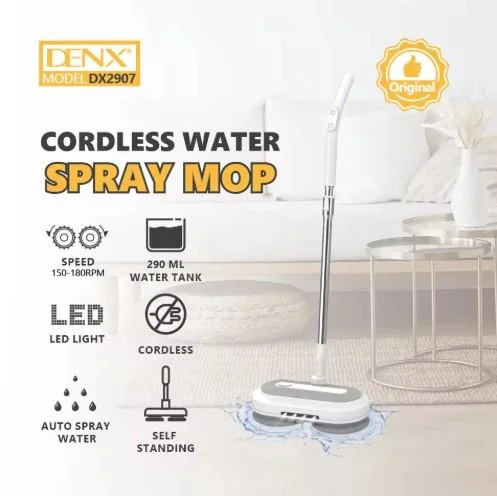 DENX KABLOSUZ ŞARJLI MOP SÜPÜRGE SU PÜSKÜRTMELİ DX2907 2553030