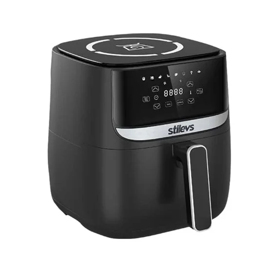 STİLEVS AİRTRON 5.7 LİTRE DİGİTAL AİRFRYER SİYAH/GÜMÜŞ 2