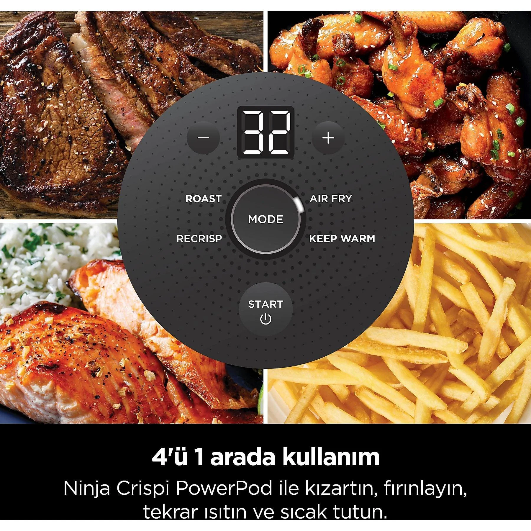 NİNJA CRİSPİ 4 İN 1 AİR FRYER ( BEJ ) 3