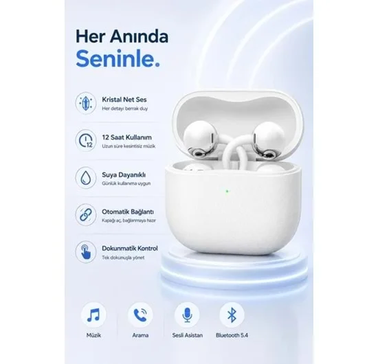 ABBRUCH NE-11S KABLOSUZ BLUETOOTH KULAKLIK BEYAZ