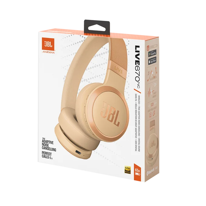 JBL LİVE 670 NC BLUETHOOTH HEADPHONES SANDSTONE 2