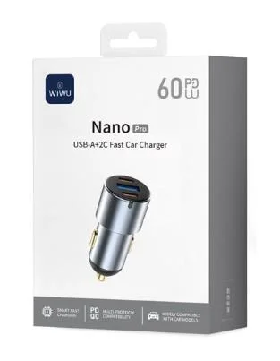 CC032 NANO PRO SERİSİ DUAL TYPE-C + USB-A 60W ARAÇ ŞARJI 2
