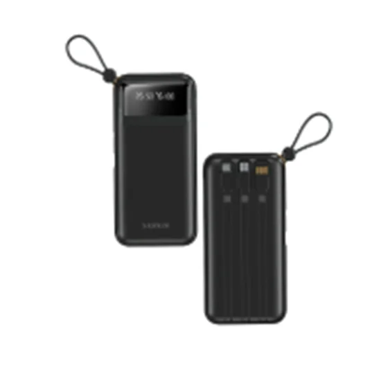 SUNİX PB-120 DİJİTAL GÖSTERGELİ KENDİNDEN KABLOLU 10000 mAh POWERBANK