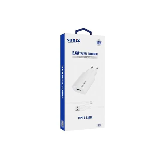 SUNİX S27 ŞARJ BAŞLIK TYPE-C SET