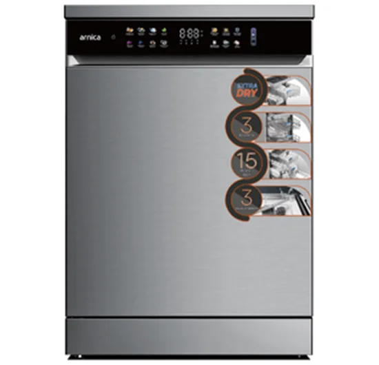 ARNİCA 16 PROGRAM FULL TOUCH SİLVER BULAŞIK MAKİNESİ DW-D07DX