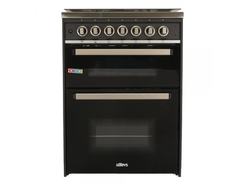 STİLEVS SİYAH ÇİFT KAZANLI SOLO FIRIN ST-FR6060SEMIWOKDUO-BL