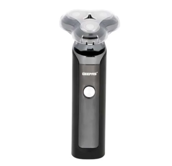 GEEPAS GSR57501 ŞARJLI ERKEK TIRAŞ MAKİNESİ - DÖNER BAŞLIKLI ISLAK KURU KULLANIM - LED EKRANLI VE USB ŞARJLI - GRİ