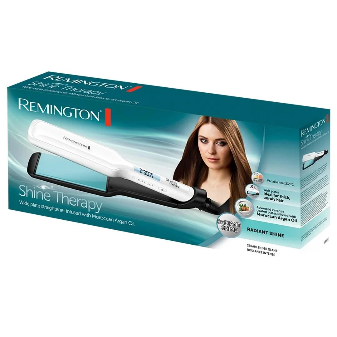 REMİNGTON SHİNE THERAPY WİDE PLATE HAİR STRAİGHTENER S8550 2