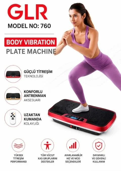 TİTREŞİMLİ EGZERSİZ PLATFORMU GLR 760 VÜCUT ZAYIFLAMA 2