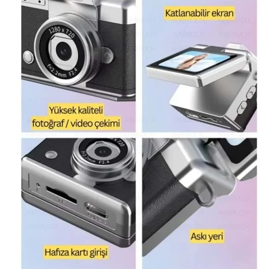 ABBRUCH MİNİ FLİP DİGİTAL CAMERA KAHVERENGİ LK-027 2