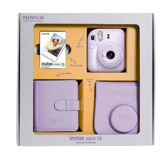 FUJİFİLM İNSTAX MİNİ 12 PURPLE EMOJİLİ BUNDLE