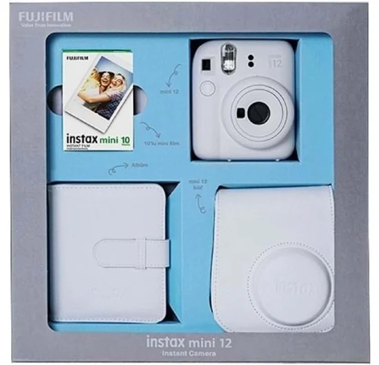 FUJİFİLM İNSTAX MİNİ 12 WHİTE BUNDLE