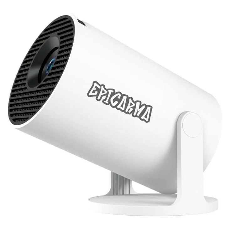 EPICARMA SMART MINI PROJECTOR ANDROID 14 İŞLETİM SİSTEMLİ 4K DESTEKLİ 180° DÖNEBİLEN TAŞINABİLİR SİNEMA PROJEKSİYON CİHAZI
