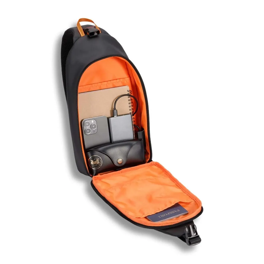 PORODO GAMING WATER RESISTANT PU SLING BAG WITH USB-C PORT PDX532 3