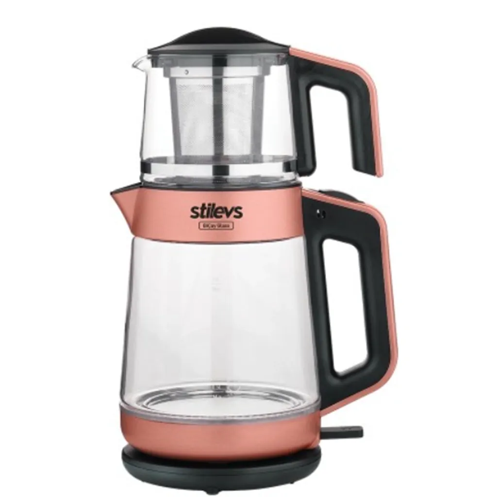 STİLEVS BİÇAY GLASS ÇAY MAKİNESİ ROSE 2