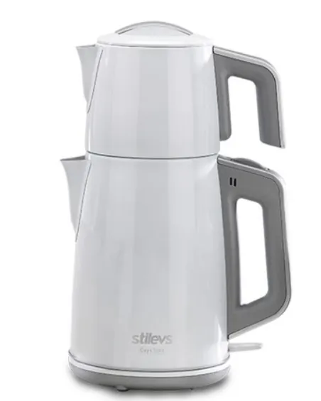 STİLEVS ÇAYS İNOX ÇELİK ÇAY MAKİNESİ BEYAZ 3