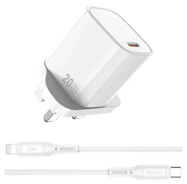 WİWU ESSEN SERİSİ 20W HIZLI ŞARJ SETİ TYPE-C LİGHTNİNG KABLOLU G007 2