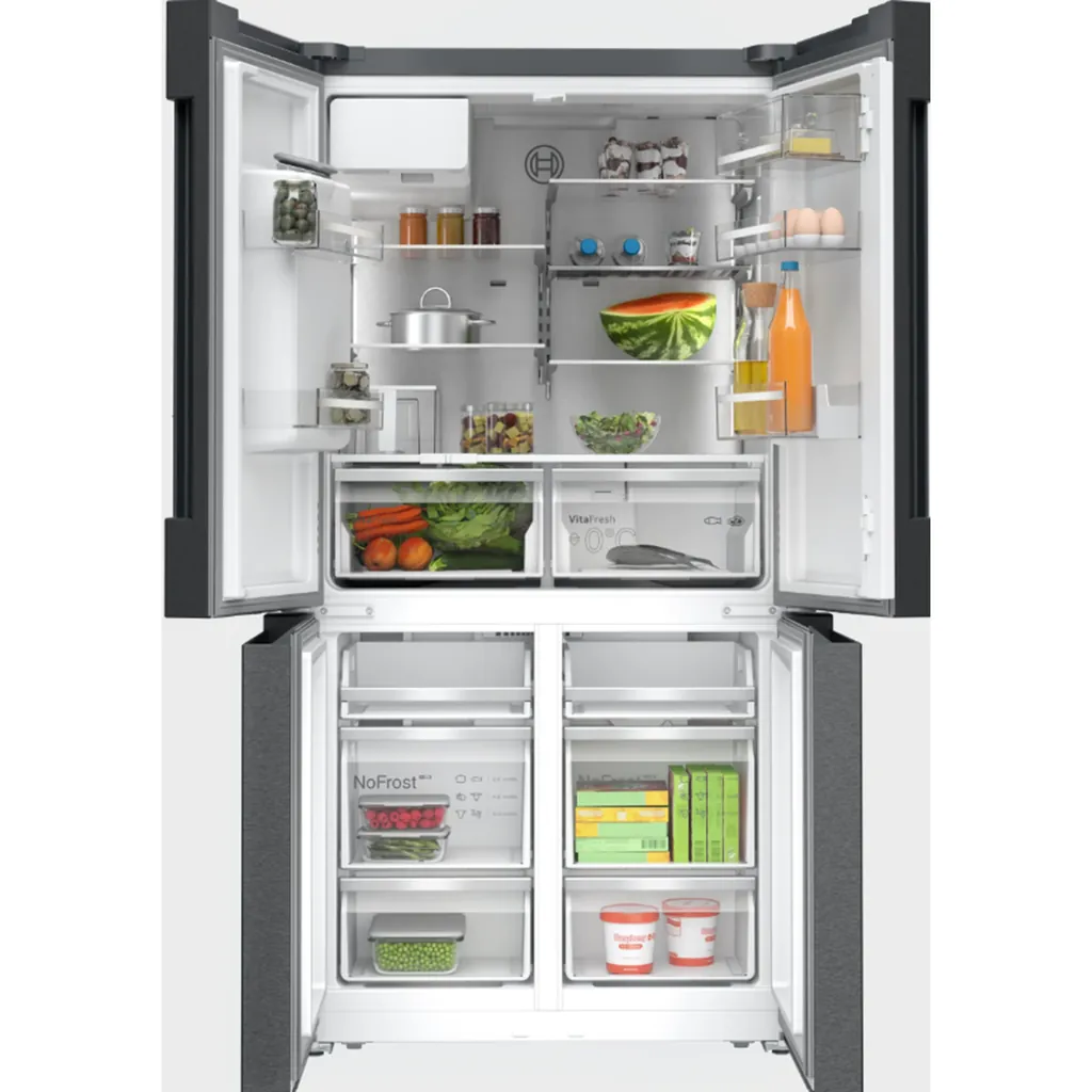 BOSCH KFI96AXEA 605 LİTRE A++ ÇELİK SİYAH NO-FROST BUZDOLABI 2