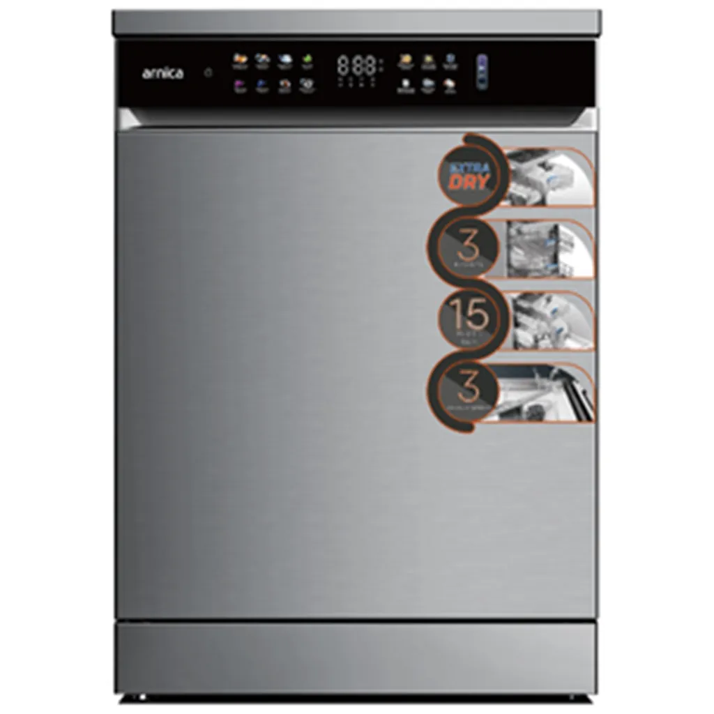 ARNİCA 16 PROGRAM FULL TOUCH SİLVER BULAŞIK MAKİNESİ DW-D07DX 2