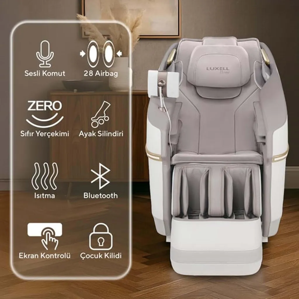 LUXELL 22 OTOMATİK PROGRAMLI ISITMALI MASAJ KOLTUĞU LXMC-01 4