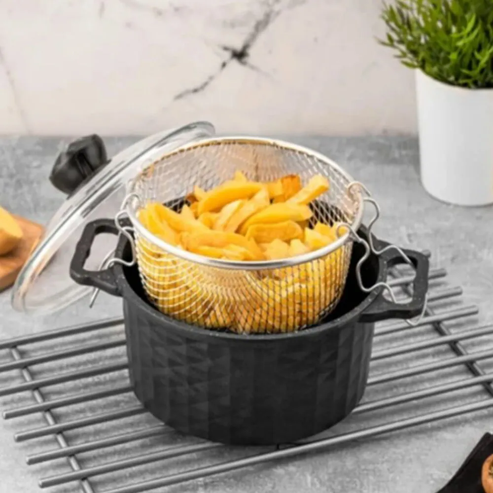 POLOCHEF CRYSTAL DÖKÜM KIZARTMA TENCERE CYK-124 2